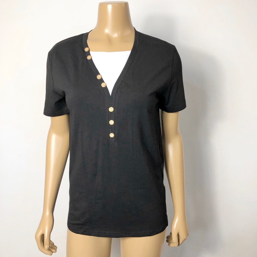 ZYFG Free NWT women’s button down layered shirt